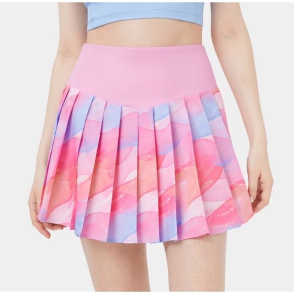 Halara Breezeful Watercolor Quick Dry Pleated Mini Active Casual Skirt sz XS Pin - Picture 1 of 6